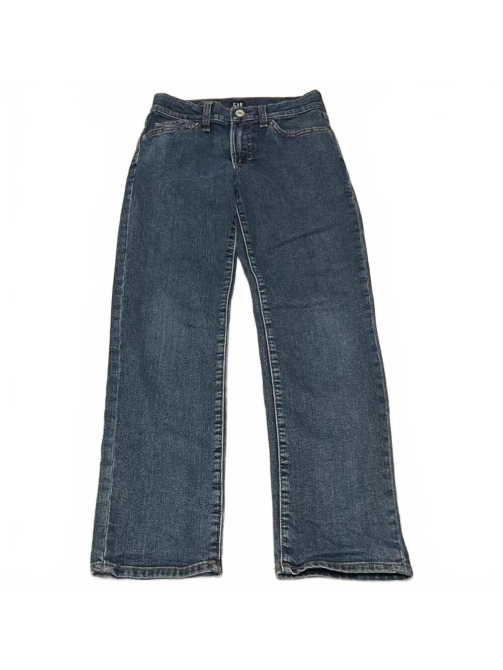 Gap Denim Boys Size 12 Jeans Slim Stretch Straight Adjustable Waist Medium Wash